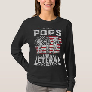 Mens I'm A Dad Pops Veteran Father's Day T-Shirt