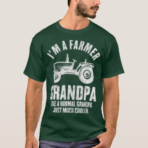Mens Im A Farmer Grandpa Funny Tractor Farm Day T-Shirt