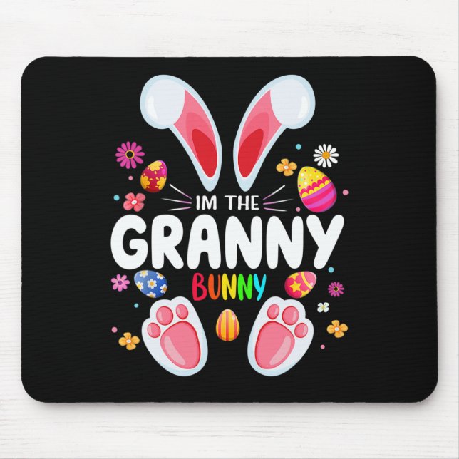 Mens I'm The Granny Bunny Matching Family Easter P Mouse Pad (Front)