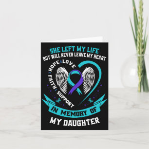 Mens In Memory Of Daughter Suicide Awareness Card