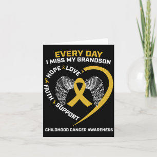 Mens In Memory Of Miss Grandson Childhood Cancer Card