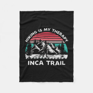 Mens inca trail to machu picchu hiking is therapy fleece blanket