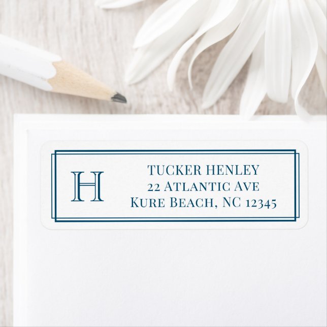 Men's Initial Navy Blue Office Stationery (Insitu)