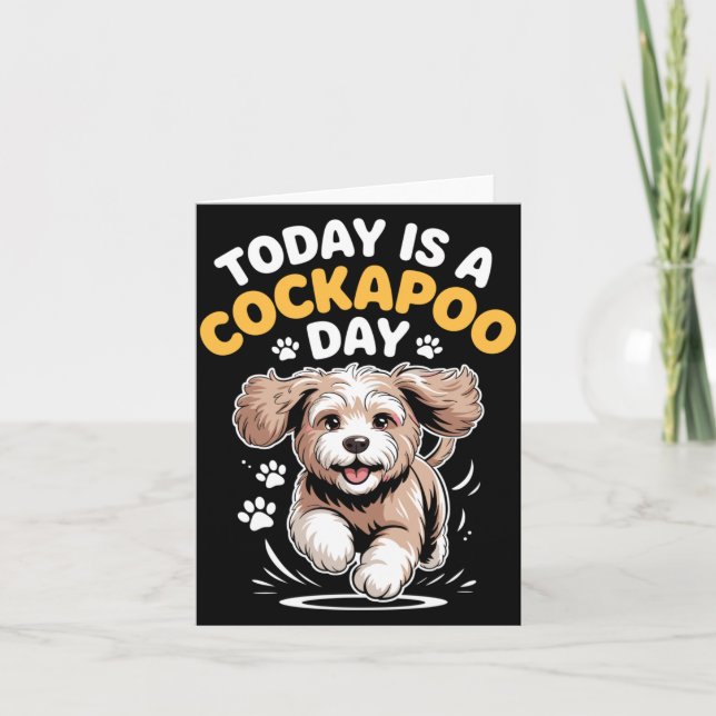 Mens Is A Apoo Day Fun Cute Dog Breed Pet Owner Card (Front)