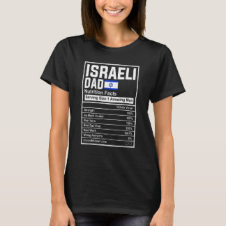 Mens Israeli Dad Nutrition Facts Father's Day Nati T-Shirt