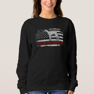 Mens Italian Greyhound Dad Distressed American Fla Sweatshirt
