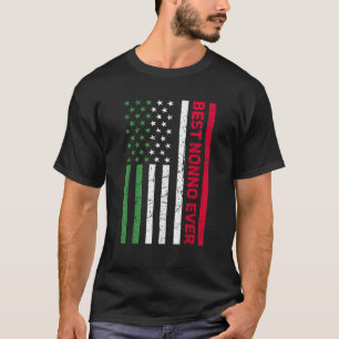 Mens Italian Nonno Italy American Flag Best Nonno  T-Shirt