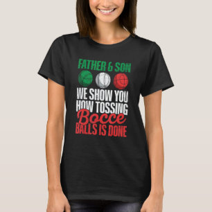 Mens Italy Bocci Bocce Ball for a Bocci Ball Dad T-Shirt
