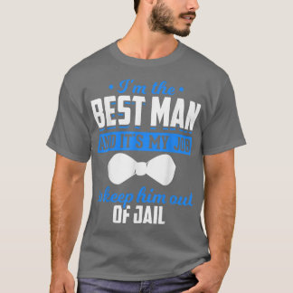 Mens Its My Job To Keep Him Out Of Jail Funny Bach T-Shirt