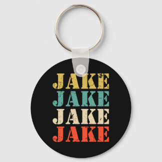 Mens Jake Retro Names Vintage Style Personalized Keychain