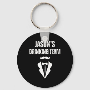 Mens Jason's Drinking Team - Funny Groom's Bachelo Keychain