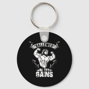 Mens Jesus Bodybuilding T Shirt - Funny Jesus Weig Keychain