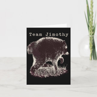 Mens Jimothy Raccoon Funny Trash Panda Team Card