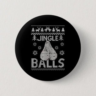 Mens Jingle Adult 18+ Ugly Christmas Sweater 2 Inch Round Button