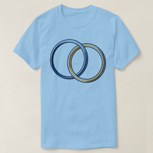 Men's Joined Rings Couple's T-Shirt (Design Front)