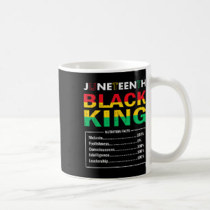 Mens Juneteenth Black African King Nutritional Fac Coffee Mug