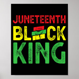 Mens juneteenth black king emancipation day poster