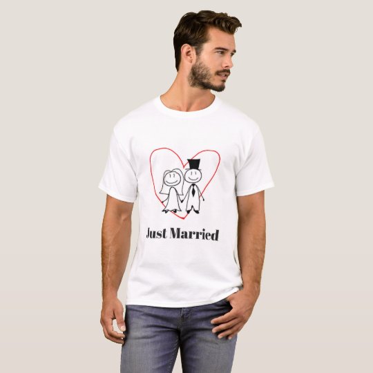Men's Just Married Wedding T-Shirt