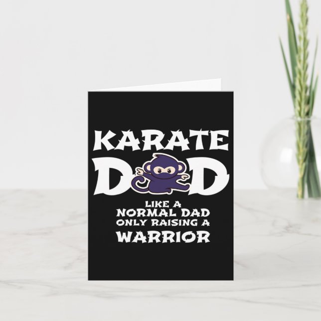 Mens Karate Dad Like A Normal Dad ... Warrior Funn Card (Front)