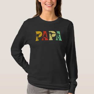 Mens Karate Martial Arts Papa Vintage Retro Distre T-Shirt