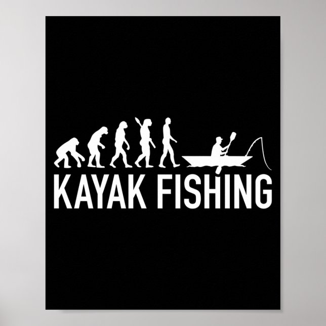 Mens kayak fishing evolution kayak fishing poster (Front)
