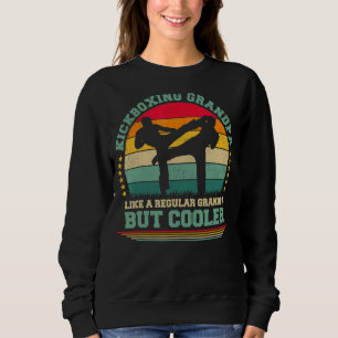 Mens Kickboxing Vintage Kickboxing Grandpa Father Sweatshirt