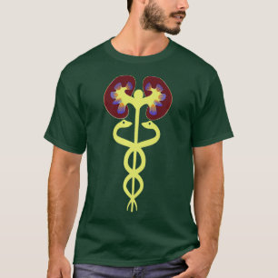 Mens Kidneys Caduceus Medical Emblem Nephrology T-Shirt
