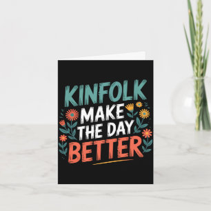 Mens kinfolk relatives heritage kin group family card