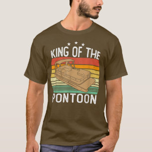 Mens King Of The Pontoon Captain Boat owner Summer T-Shirt