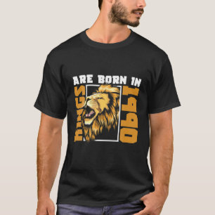 Mens Kings Are Born In 1990 Lion Bday Gifts 31St B T-Shirt