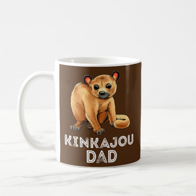 Mens Kinkajou Dad Father Honey Bear Night Ape Coffee Mug (Left)