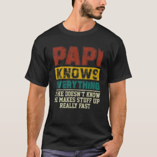 Mens Knows Everything Vintage Dad Daddy Father's T-Shirt
