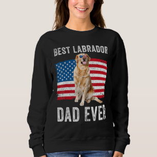 Mens Labrador Dad American Flag Dog  Owner Christm Sweatshirt