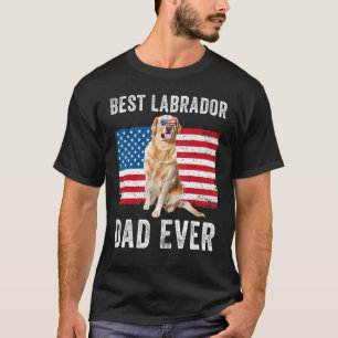Mens Labrador Dad American Flag Dog Owner Christm T-Shirt