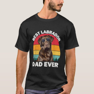 Mens Labrador Dad Vintage Brown Chocolate Lab Dad  T-Shirt