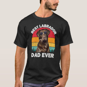 Mens Labrador Dad Vintage Brown Chocolate Lab Dad  T-Shirt