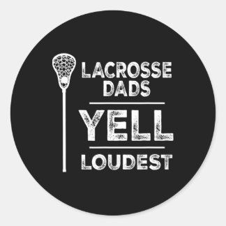 Mens Lacrosse Dad Fathers Day Sports Gift Tee  Classic Round Sticker