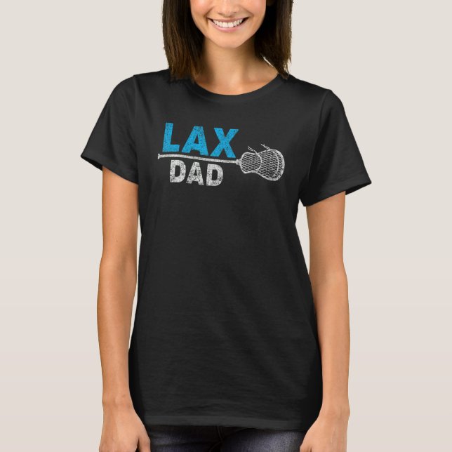 Mens Lacrosse Player Dad Retro Style Lax Dad Fathe T-Shirt (Front)