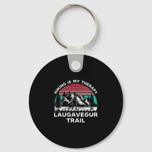 Mens laugavegur trail hiking is therapy outdoors keychain