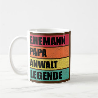 Mens Lawyer Dad Legend Husband Wedding Father's Coffee Mug