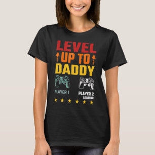 Mens Level Up Daddy Gonna Be Dad Father Gamerlevel T-Shirt