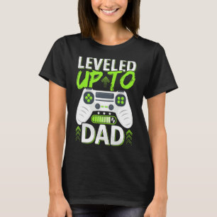 Mens Levelled Up To Dad Future Dad Soon To Be Da T-Shirt