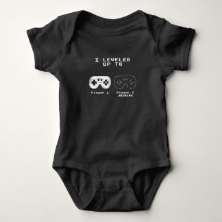 Mens Levelled Up To Uncle Gift Gamer Gaming Pregna Baby Bodysuit