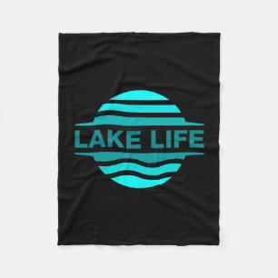 Mens life is better by the lake _ men and women fleece blanket