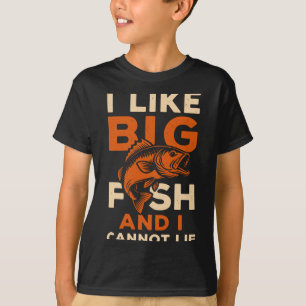 Mens like big fish and cannot lie funny fishing T-Shirt