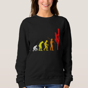 Mens Lineman Evolution Design Great Electrician Mo Sweatshirt