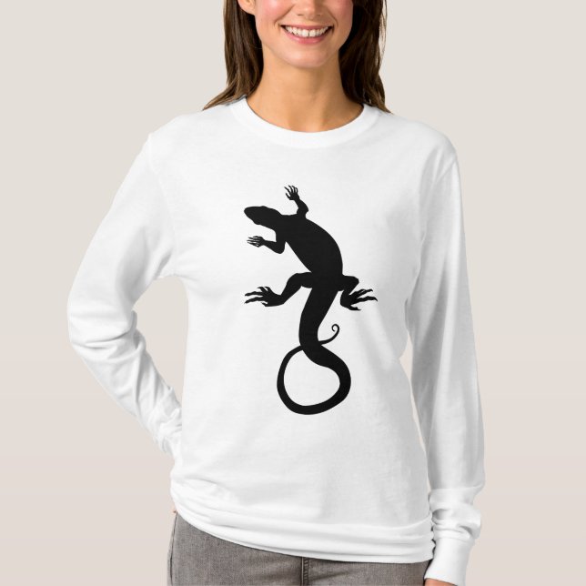 Men's Lizard Art Shirts Long Sleeve Reptile Jersey (Front)