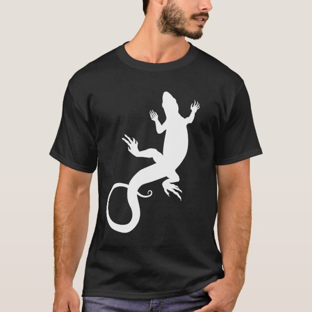 Men's Lizard T-shirt Cool Reptile Lizard Art Shirt (Front)