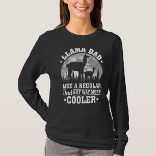 Mens Llama Dad Like A Regular Dad Llama Father's T-Shirt
