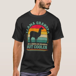 Mens Llama   Vintage Llama Grandpa Father's Day T-Shirt